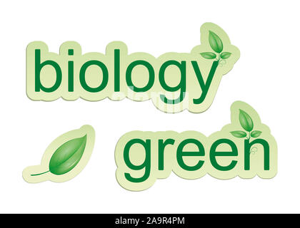 Ein Bild von einigen Web Icons grüne Biologie und ein Blatt Stockfoto