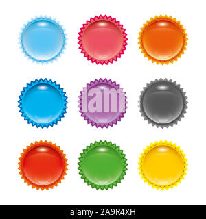 Eine Reihe von stilvollen Web star Symbole Stockfoto