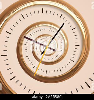 Ein Bild einer goldenen Droste Spirale Uhr Stockfoto