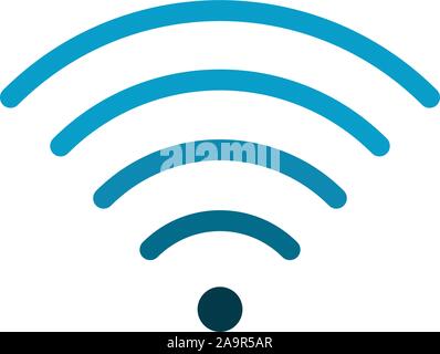Wlan signal-Anzeige hohe Signal einfach auf das Symbol. Vektor Illustration auf weißem Hintergrund. Stock Vektor