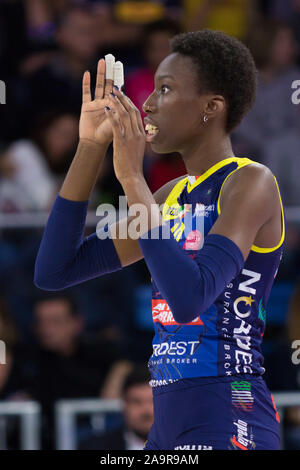 November 16, 2019, Milano, Italien: Paola egonu, imoco volley Conegliano, während Imoco Volley Conegliano vs Igor Volley Novara, Italienischer Supercup Frauen in Mailand, Italien, 16. November 2019 - LPS/Elisa Calabrese (Credit Bild: © Elisa Calabrese/LPS über ZUMA Draht) Stockfoto