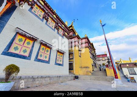 Songzanlin Kloster, Tibetische Tempel im Shangri-La Stockfoto