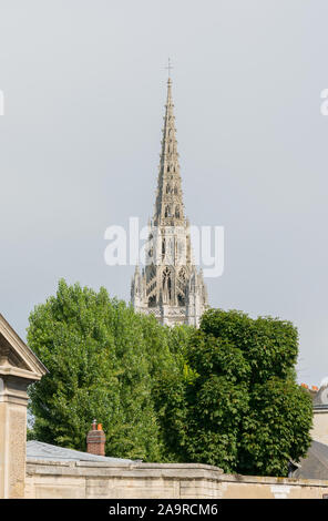 Rouen, Seine-Maritime/Frankreich - 12. August 2019: Detailansicht der Kathedrale von Rouen Stockfoto