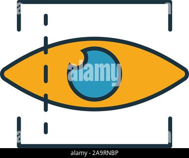 Retinale Anerkennung Symbol. Einfaches Element von Sicherheit Ikonen Sammlung. Kreative retinalen Anerkennung Symbol ui, ux, Anwendungen, Software und Infografiken Stock Vektor