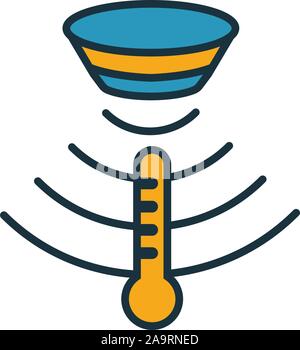Temperatursensor Symbol. Einfaches Element von Sensoren icons Collection. Kreative Temperatursensor Symbol ui, ux, Anwendungen, Software und Infografiken Stock Vektor