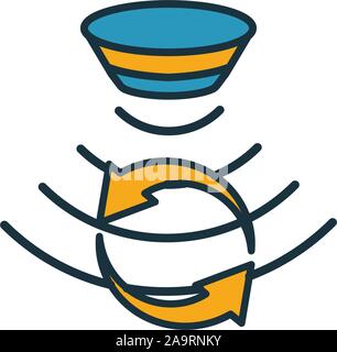 Tilt Sensor Symbol. Einfaches Element von Sensoren icons Collection. Kreative Neigungssensor Symbol ui, ux, Anwendungen, Software und Infografiken Stock Vektor