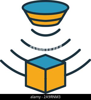 Näherungssensor Symbol. Einfaches Element von Sensoren icons Collection. Kreative Näherungssensor Symbol ui, ux, Anwendungen, Software und Infografiken Stock Vektor