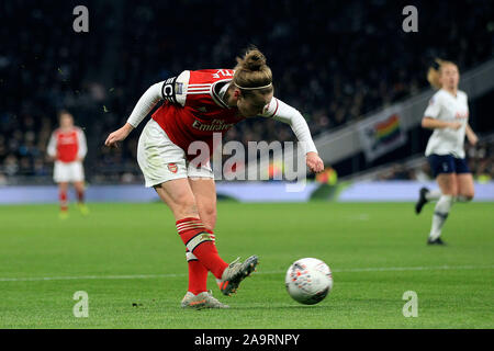 London, Großbritannien. 17. Nov, 2019. Kim wenig von Arsenal Frauen in Aktion. Super League Barclays FA Women's Match, Tottenham Hotspur Frauen v Arsenal Frauen an der Tottenham Hotspur Stadion in London am Sonntag, 17. November 2019. Dieses Bild dürfen nur für redaktionelle Zwecke verwendet werden. Nur die redaktionelle Nutzung, eine Lizenz für die gewerbliche Nutzung erforderlich. Keine Verwendung in Wetten, Spiele oder einer einzelnen Verein/Liga/player Publikationen. pic von Steffan Bowen/Andrew Orchard sport Fotografie/Alamy Live news Credit: Andrew Orchard sport Fotografie/Alamy leben Nachrichten Stockfoto