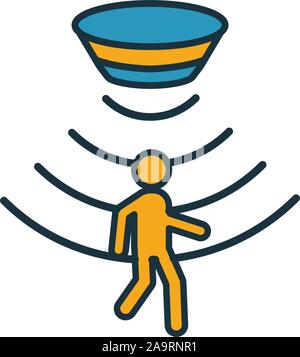 Motion Sensor Symbol. Einfaches Element von Sensoren icons Collection. Kreative Bewegung Sensor Symbol ui, ux, Anwendungen, Software und Infografiken Stock Vektor