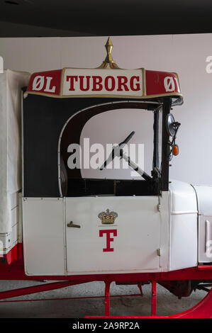 Eine klassische Lastwagen an der Brauerei Carlsberg, Kopenhagen, Dänemark Stockfoto