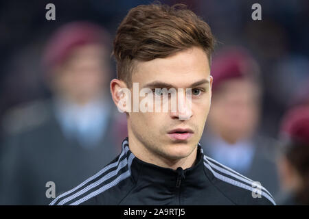 16 November 2019, Nordrhein-Westfalen, Mönchengladbach: Fußball: EM-Qualifikation, Deutschland - Belarus, Gruppenphase, Gruppe C, 9. Spieltag im Borussia Park. Deutschlands Joshua Kimmich vor dem Spiel. Foto: Federico Gambarini/dpa Stockfoto