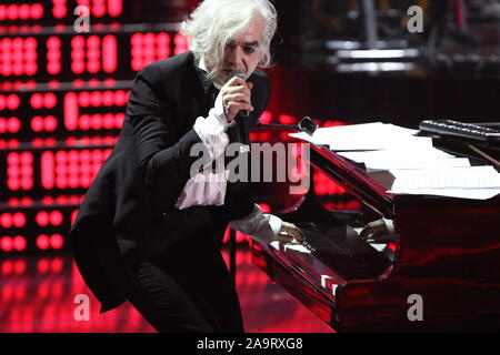 Show mit dem Titel UNA STORIA DA CANTARE, auf der Bühne im italienischen TV-Sender RAI. Im Bild Morgan, Sänger (Foto von Salvatore Esposito/Pacific Press) Stockfoto