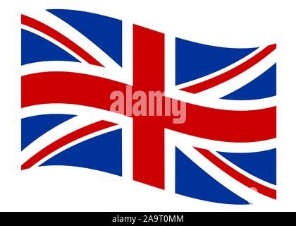 Großbritannien Flagge wave Poster Hintergrund Stock Vektor