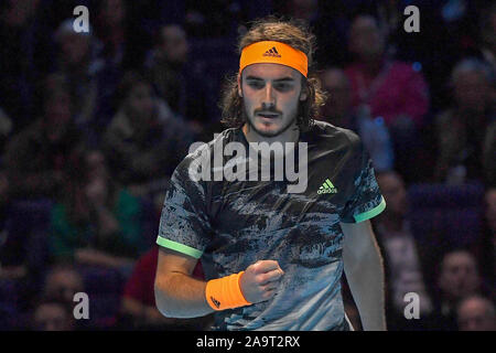 London, Großbritannien. 17. November 2019. stefanos tsitsipas Gre während Nitto ATP-Finale Dominic Thiem und Stefanos Tsitsipas die Endrunde - Tennis Internationals - Kreditkarten: LPS/Roberto Zanettin/Alamy leben Nachrichten Stockfoto