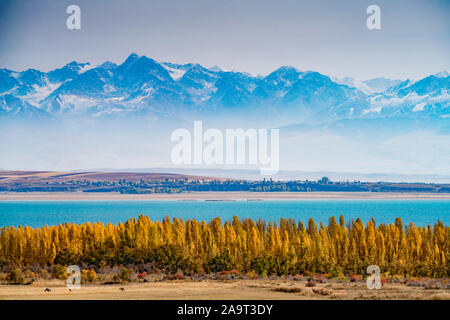 Tien Shan Gebirge und Issyk-kul, Kirgisistan, Zentrale, Asien Stockfoto