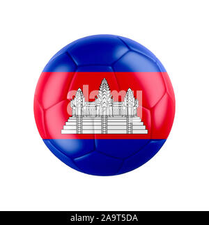 Fußball Fußball-Ball mit Fahne Kambodscha Stockfoto