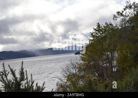 Nebligen Tag in den Highlands Stockfoto