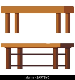 Couchtische Vektor auf weißem Hintergrund. Stock Vektor