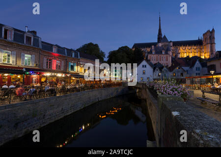 St Leu Viertel und der Kathedrale Notre Dame, Amiens, Somme, Picardie, Frankreich Stockfoto