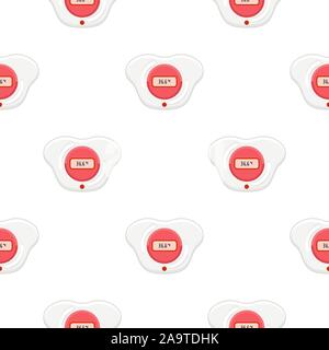 Abbildung auf Thema nahtlose Muster baby Schnuller, Dummy mit Gummi Nippel. Baby Schnuller aus der Sammlung zu den Neugeborenen, gute dummy Nippel Stock Vektor