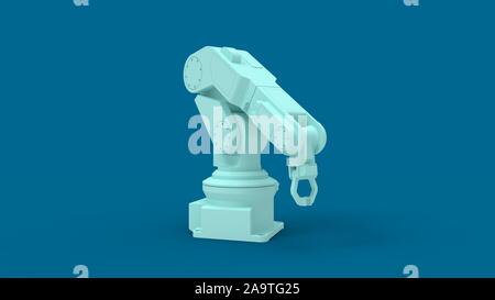 3D-Rendering eines Roboterarms in einer farbigen studio Hintergrund isoliert Stockfoto