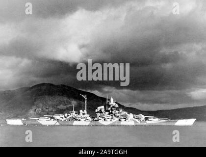 Tirpitz, Bismarck-Klasse Schlachtschiff Tirpitz für Nazi-deutschland Kriegsmarine Marine während des Zweiten Weltkrieges gebaut Stockfoto