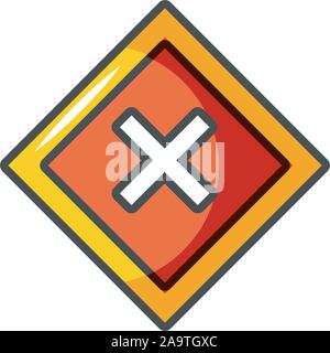 Warnschild Schutz Sicherheit füllen Vector Illustration Stock Vektor