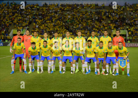 Brasilia, Brasilien. 17. Nov, 2019. Brasilien Team während der U 17 Mexiko und Brasilien. FIFA U17-WM-Finale. Bezerrão Stadion. Brasilia DF. (Foto: Reinaldo Reginato/Fotoarena) Credit: Foto Arena LTDA/Alamy leben Nachrichten Stockfoto