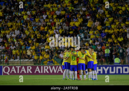 Brasilia, Brasilien. 17. Nov, 2019. Brasilien Team während der U 17 Mexiko und Brasilien. FIFA U17-WM-Finale. Bezerrão Stadion. Brasilia DF. (Foto: Reinaldo Reginato/Fotoarena) Credit: Foto Arena LTDA/Alamy leben Nachrichten Stockfoto