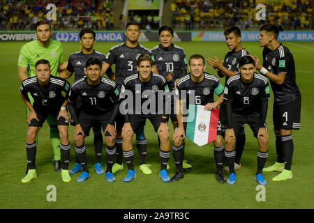 Brasilia, Brasilien. 17. Nov, 2019. Mexiko Team während der U 17 Mexiko und Brasilien. FIFA U17-WM-Finale. Bezerrão Stadion. Brasilia DF. (Foto: Reinaldo Reginato/Fotoarena) Credit: Foto Arena LTDA/Alamy leben Nachrichten Stockfoto