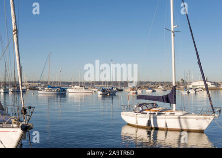 Hafen von San Diego auf einem November Morgen. San Diego, Kalifornien, USA. Stockfoto