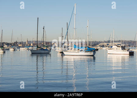 Hafen von San Diego auf einem November Morgen. San Diego, Kalifornien, USA. Stockfoto