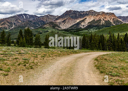 Boulder Peak im Sawtooth National Forest in der Nähe von Ketchum, Idaho. Stockfoto