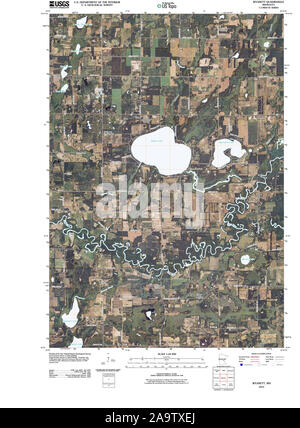 USGS TOPO Karte MInnesota MN Wyanet 20100812 TM Wiederherstellung Stockfoto