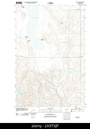 USGS TOPO Karte MInnesota MN Zerkel 20110818 TM Wiederherstellung Stockfoto