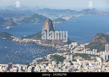 Rio de Janeiro Stadt gesehen von oben Stockfoto