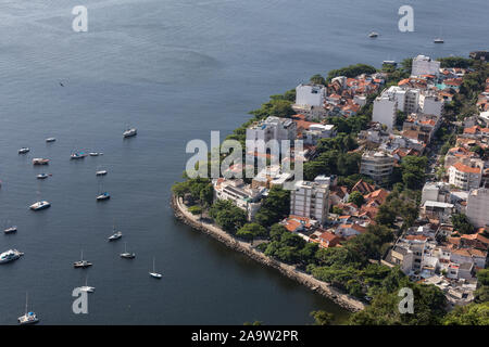 Rio de Janeiro Stadt gesehen von oben Stockfoto