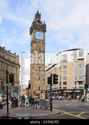 Mautstelle Kirchturm in Glasgow Stockfoto