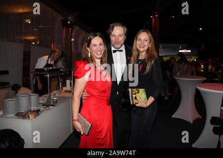 Katja Fischer, Stephan Grossmann mit Ehefrau Lidija Großmann bei der 14. Hoffe Gala 2019 im Schauspielhaus. Dresden, Stockfoto