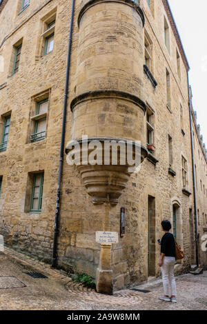 Mittelalterlichen Gebäude in Sarlat, Frankreich Stockfoto