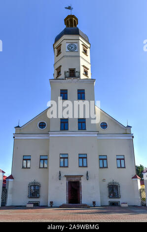 Niasvizh Rathaus, ein Denkmal der Architektur des 16. Jahrhunderts, ist die Älteste unter den Rathaus Gebäude im Gebiet erhalten werden Stockfoto