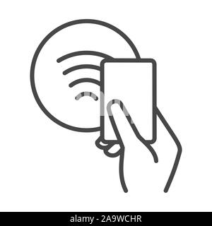Nfc kontaktlose Zahlungen anmelden Stock Vektor