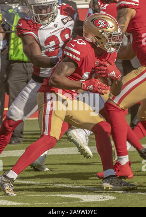 Santa Clara, Kalifornien, USA. 17. Nov, 2019. San Francisco 49ers wide receiver Richie James (13) am Sonntag, 17. November 2019, in Levis Stadion in Santa Clara, Kalifornien. Die 49ers besiegten die Kardinäle 36-26. Credit: Al Golub/ZUMA Draht/Alamy leben Nachrichten Stockfoto