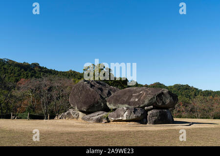 Asuka ishibutai Kofun, Dorf, Präfektur Nara, Japan Stockfoto