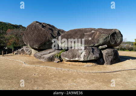 Asuka ishibutai Kofun, Dorf, Präfektur Nara, Japan Stockfoto