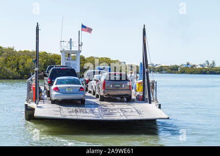 Florida Cape Haze, Palm Island Transit Ferry, Lemon Bay, Fahrzeuge, FL100322066 Stockfoto