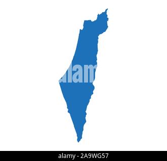 Israel Karte auf weißem Hintergrund. Vector Illustration. Stock Vektor