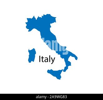 Italien Karte, Vector Illustration. auf weißem Hintergrund. Stock Vektor