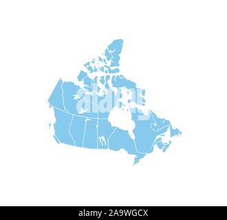 Kanada Karte, Grenze Karte. Vector Illustration. Stock Vektor