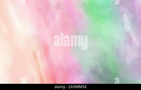 Kreative verschmierte grungy gebürstet wallpaper Grafik mit Hellgrau, Pastell rosa und dunkle Meer Grün Farbe lackiert. Stockfoto